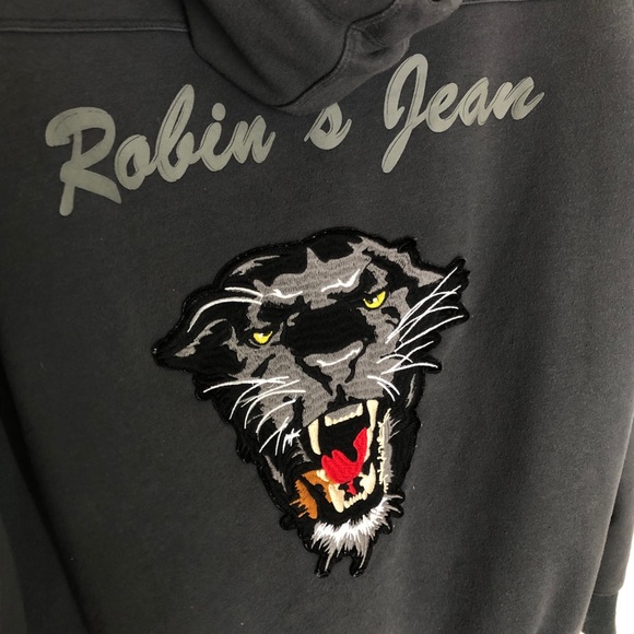 Robin's Jean Shirts Robins Jean Jaguar Embroidered Applique Hoodie